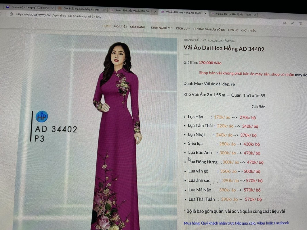 Vải đặt in tháng 6