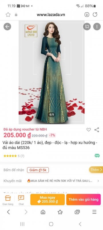 Vải đặt in tháng 6