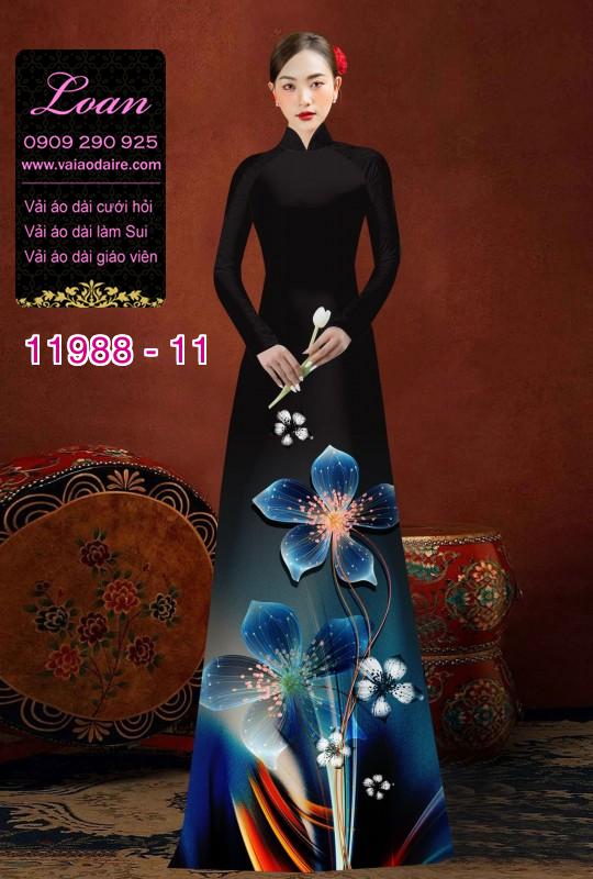 Vải áo dài in hoa 3D