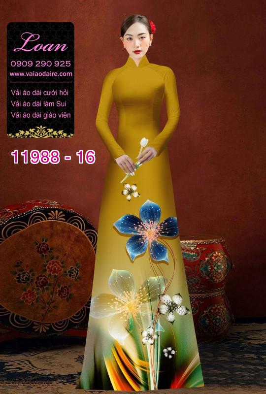 Vải áo dài in hoa 3D
