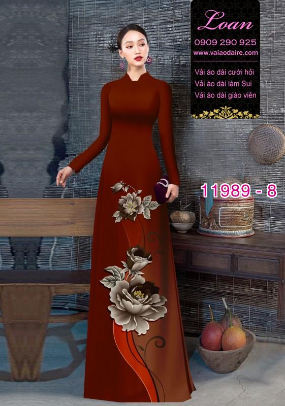 Vải áo dài in hoa 3D
