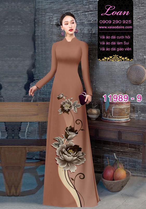Vải áo dài in hoa 3D