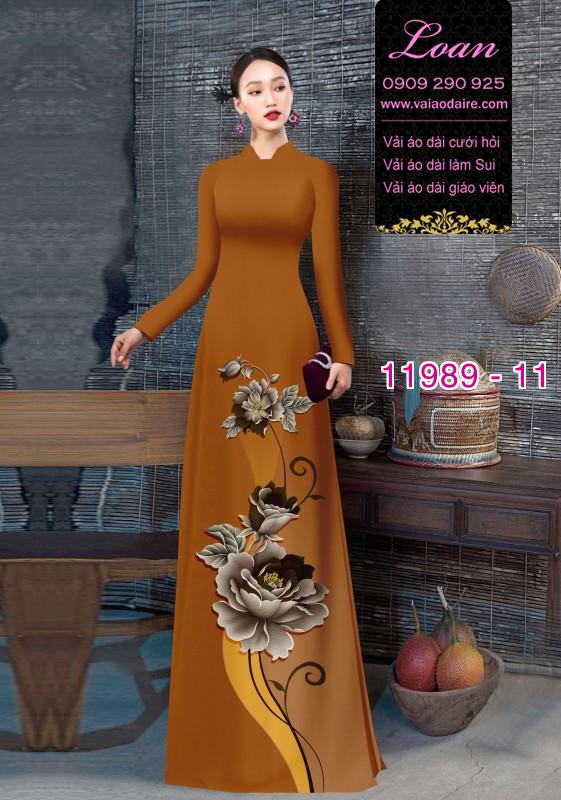 Vải áo dài in hoa 3D