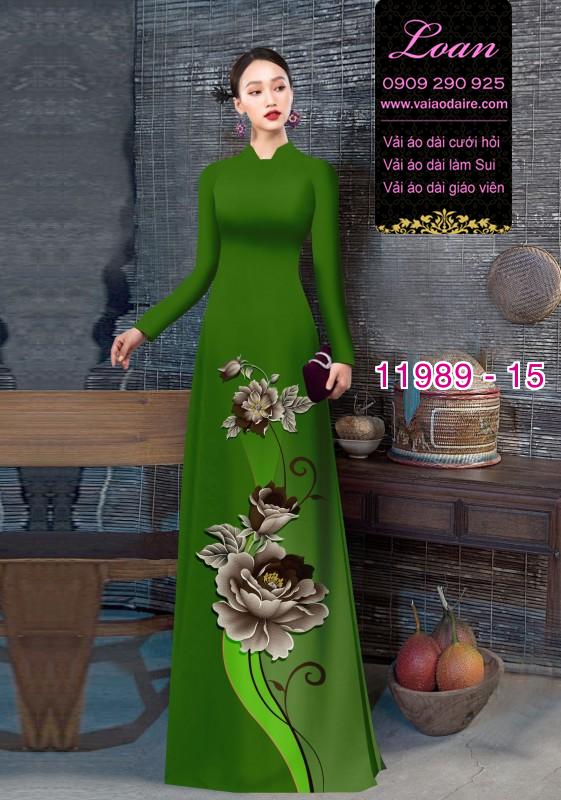 Vải áo dài in hoa 3D