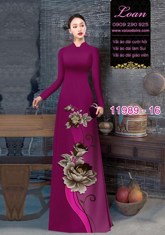 Vải áo dài in hoa 3D