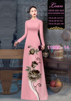 Vải áo dài in hoa 3D-DT 11989