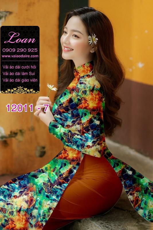 Vải áo dài in hoa 3D