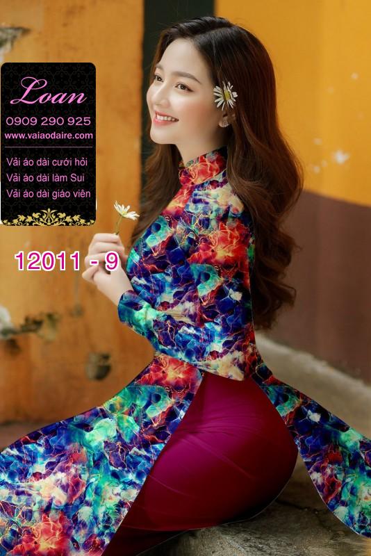 Vải áo dài in hoa 3D