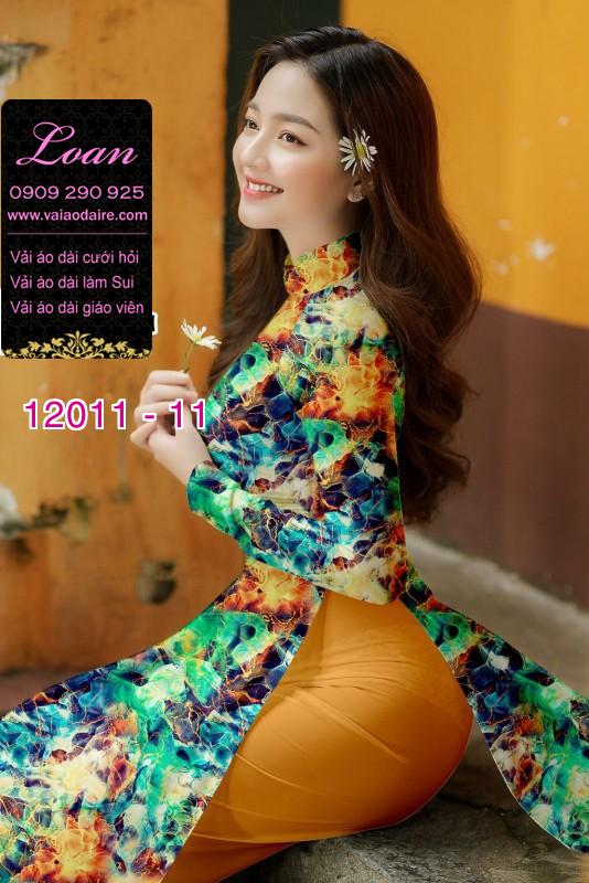 Vải áo dài in hoa 3D