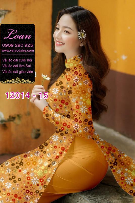 Vải áo dài hoa nhí in 3D