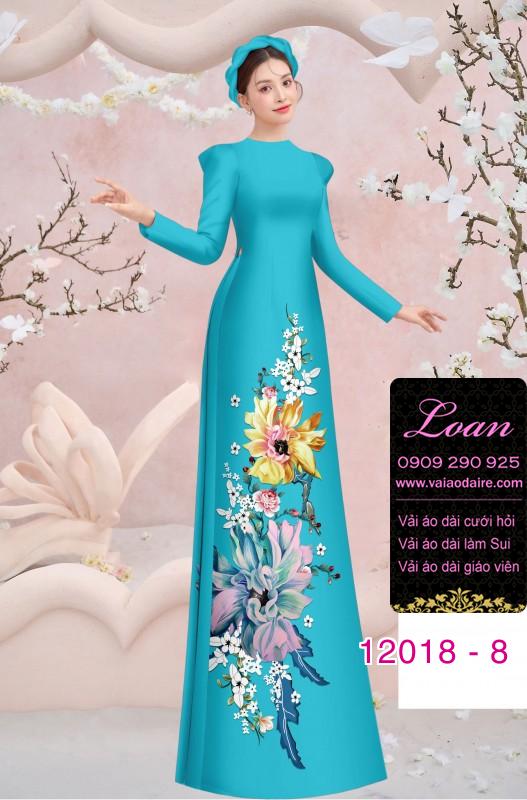 Vải áo dài in hoa 3D