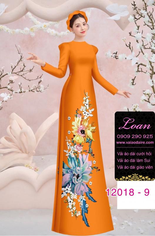Vải áo dài in hoa 3D