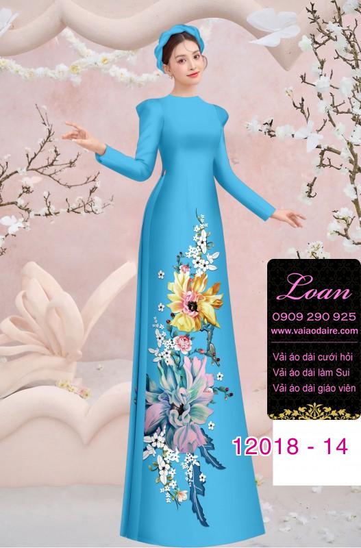 Vải áo dài in hoa 3D