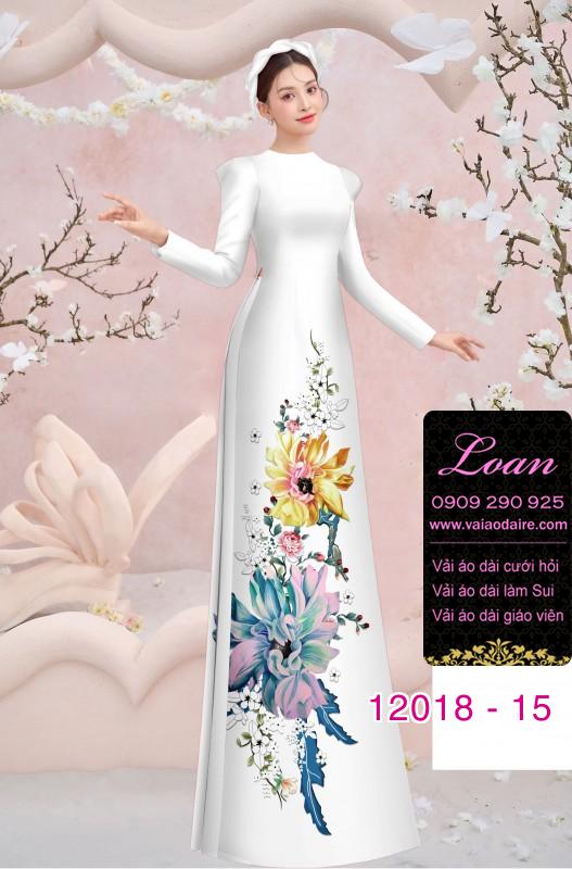 Vải áo dài in hoa 3D