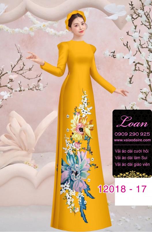 Vải áo dài in hoa 3D