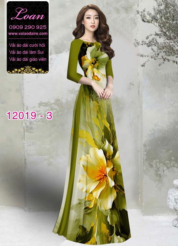 Vải áo dài in hoa 3D
