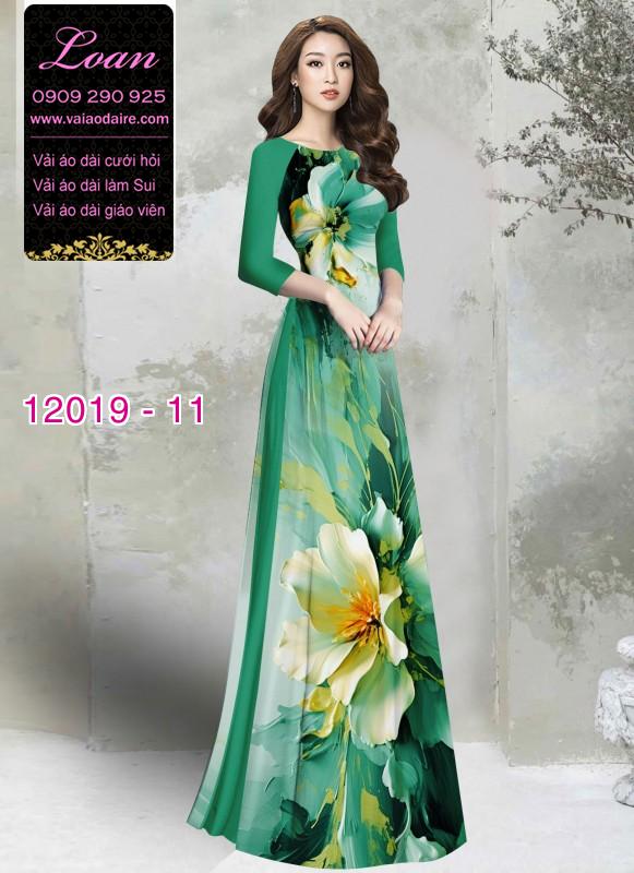 Vải áo dài in hoa 3D