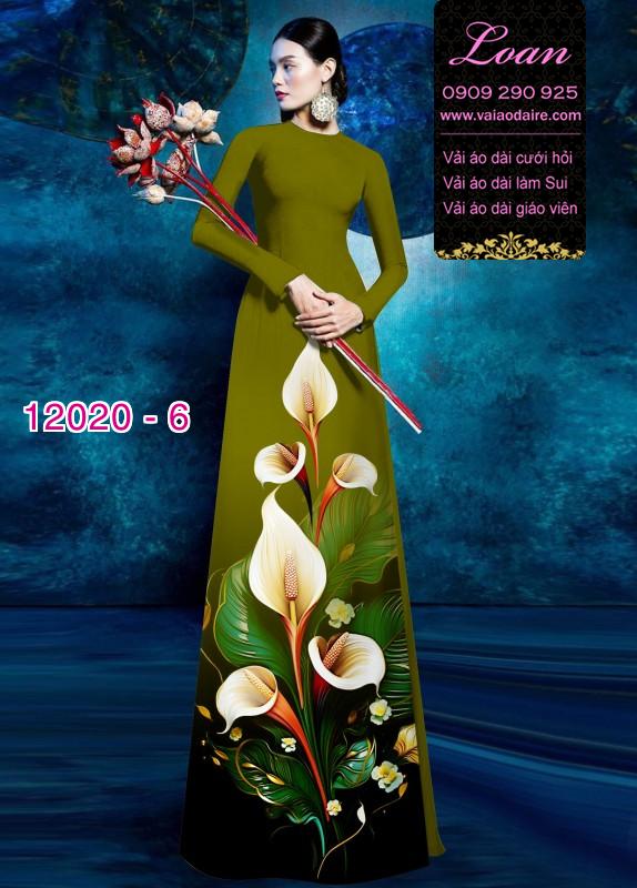 Vải áo dài in hoa 3D