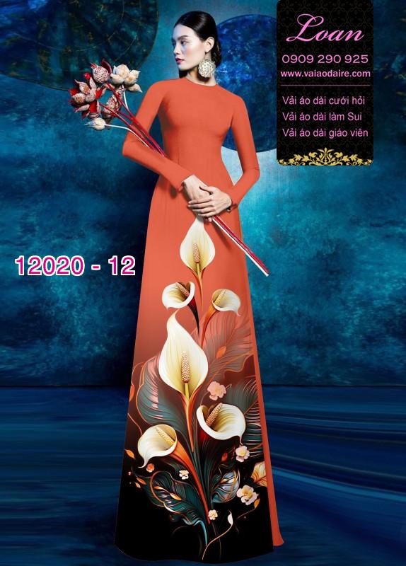 Vải áo dài in hoa 3D