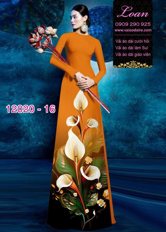 Vải áo dài in hoa 3D