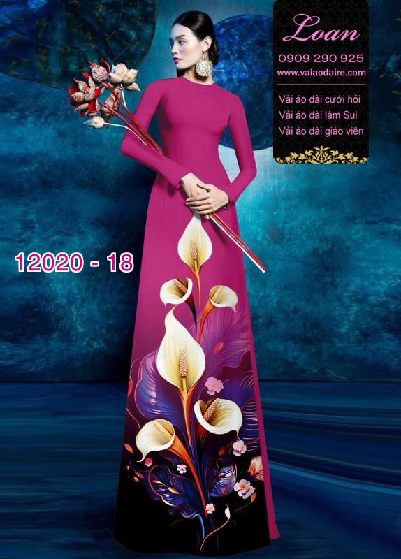 Vải áo dài in hoa 3D
