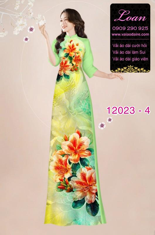 Vải áo dài in hoa 3D