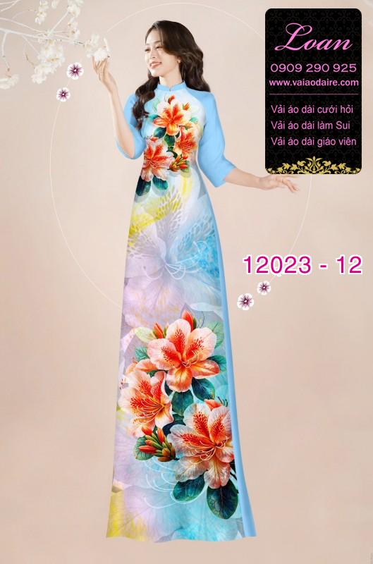 Vải áo dài in hoa 3D