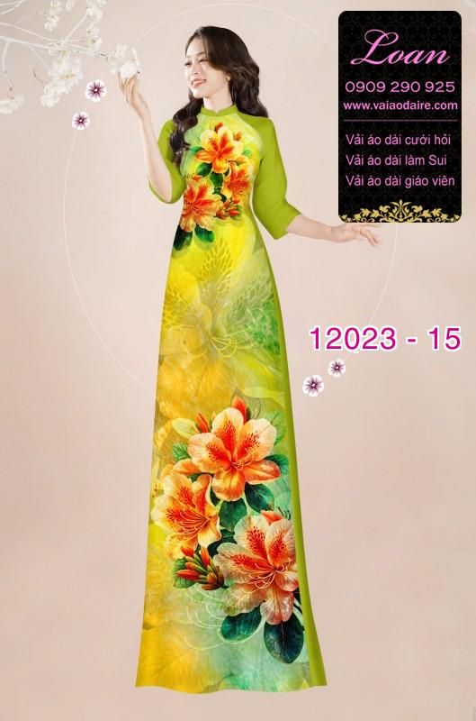 Vải áo dài in hoa 3D