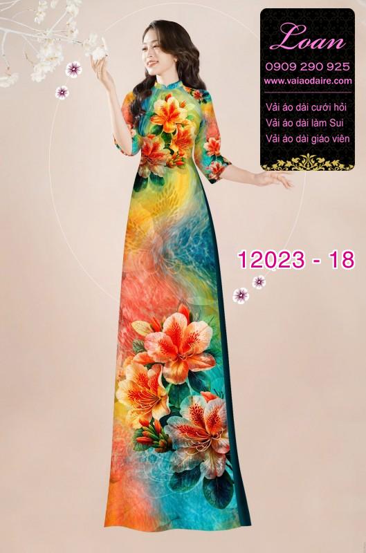Vải áo dài in hoa 3D