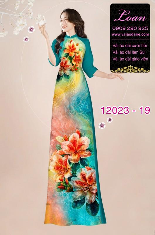 Vải áo dài in hoa 3D