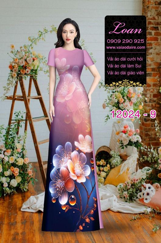 Vải áo dài in hoa 3D