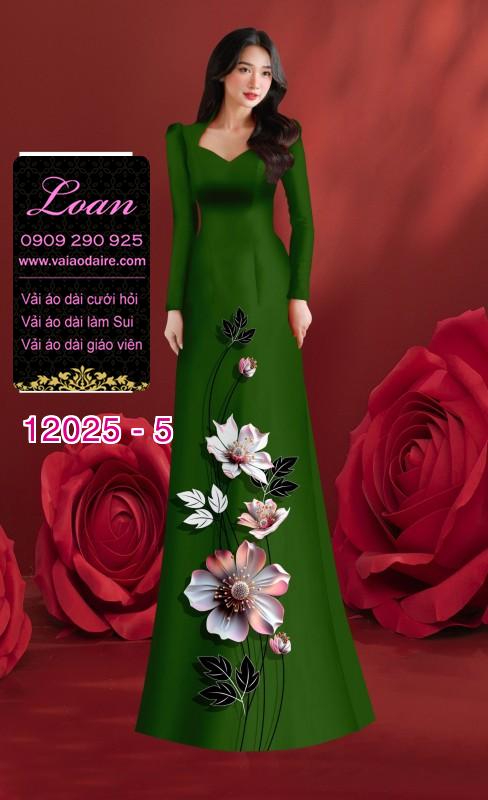 Vải áo dài in hoa 3D