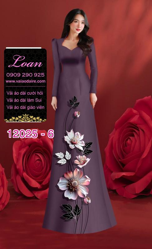 Vải áo dài in hoa 3D