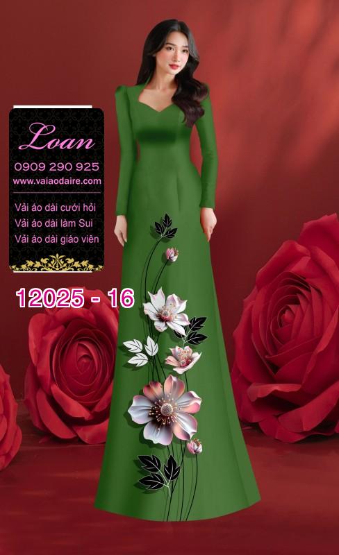 Vải áo dài in hoa 3D