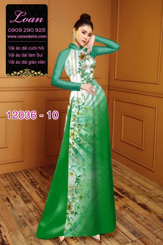 Vải áo dài in hoa 3D