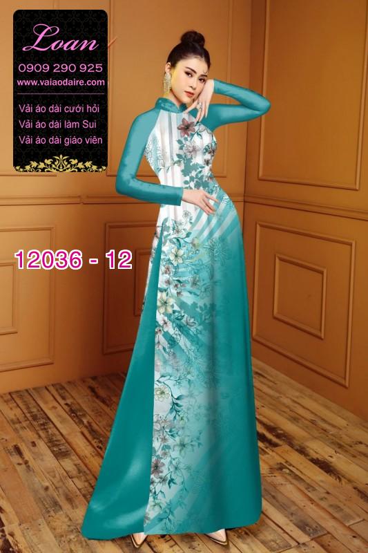 Vải áo dài in hoa 3D
