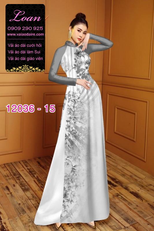 Vải áo dài in hoa 3D