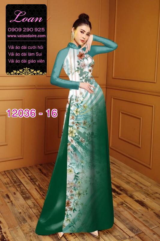Vải áo dài in hoa 3D