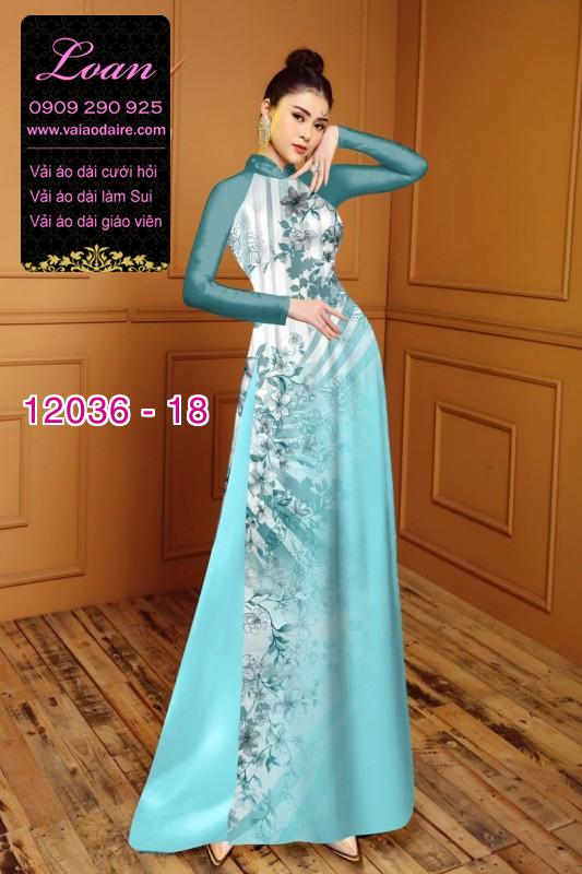 Vải áo dài in hoa 3D