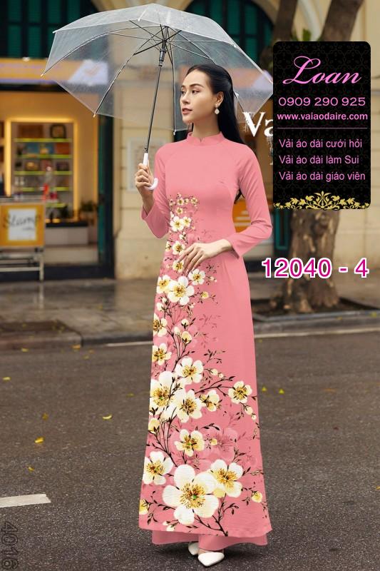 Vải áo dài in hoa 3D