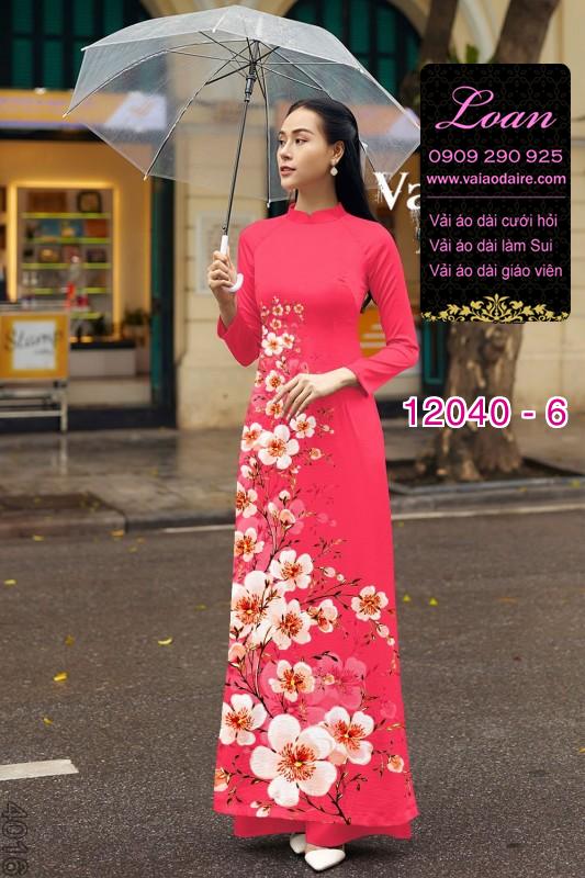Vải áo dài in hoa 3D