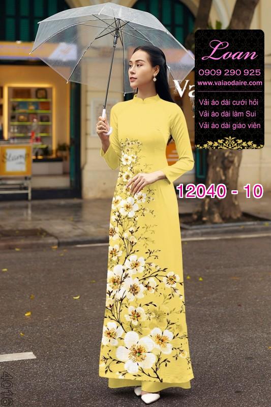Vải áo dài in hoa 3D