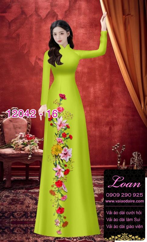 Vải áo dài in hoa 3D