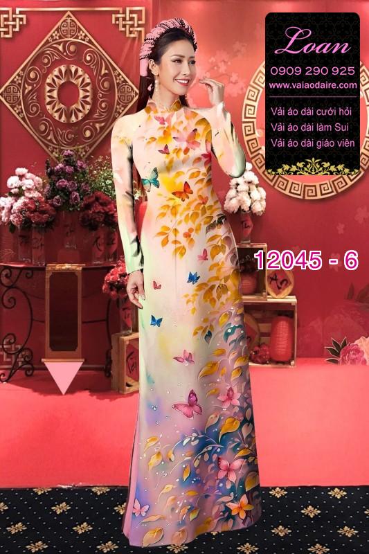 Vải áo dài in hoa 3D