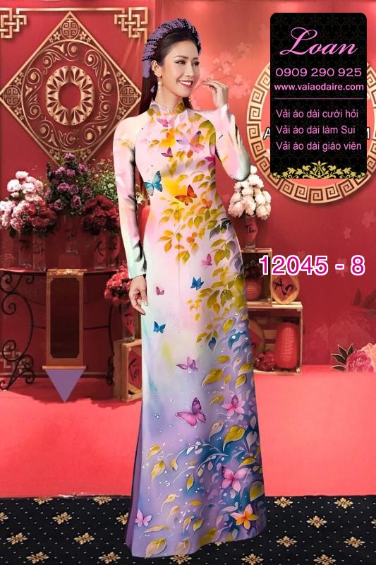 Vải áo dài in hoa 3D