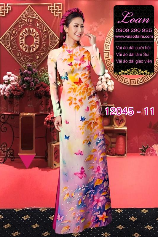 Vải áo dài in hoa 3D