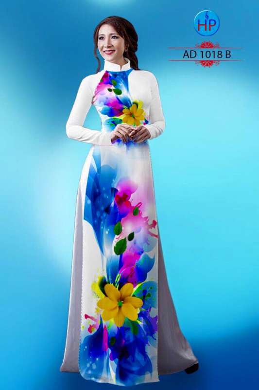 Vải áo dài hoa 3D