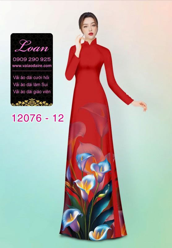 Vải áo dài in hoa 3D