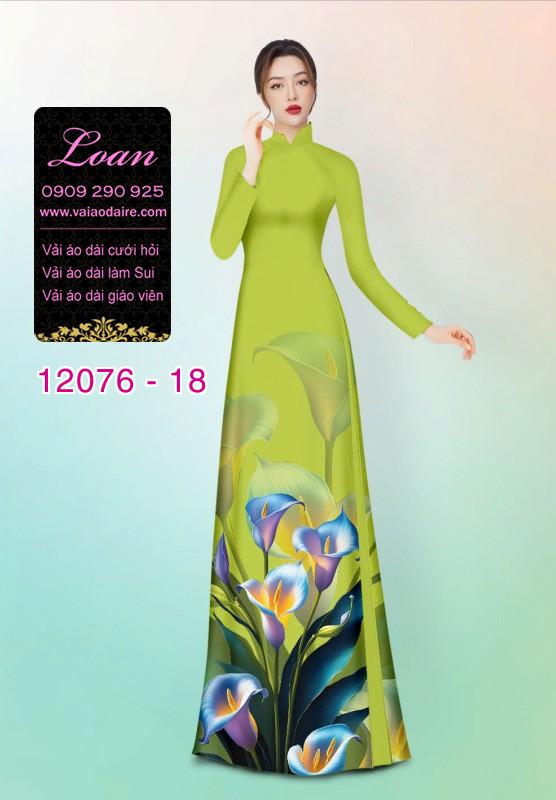 Vải áo dài in hoa 3D