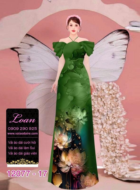 Vải áo dài in hoa 3D